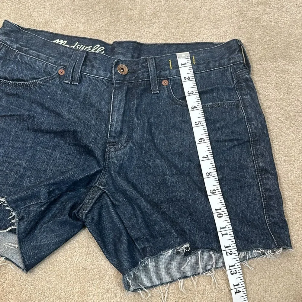 Madewell Blue Denim Raw Hem Shorts Women Size 27